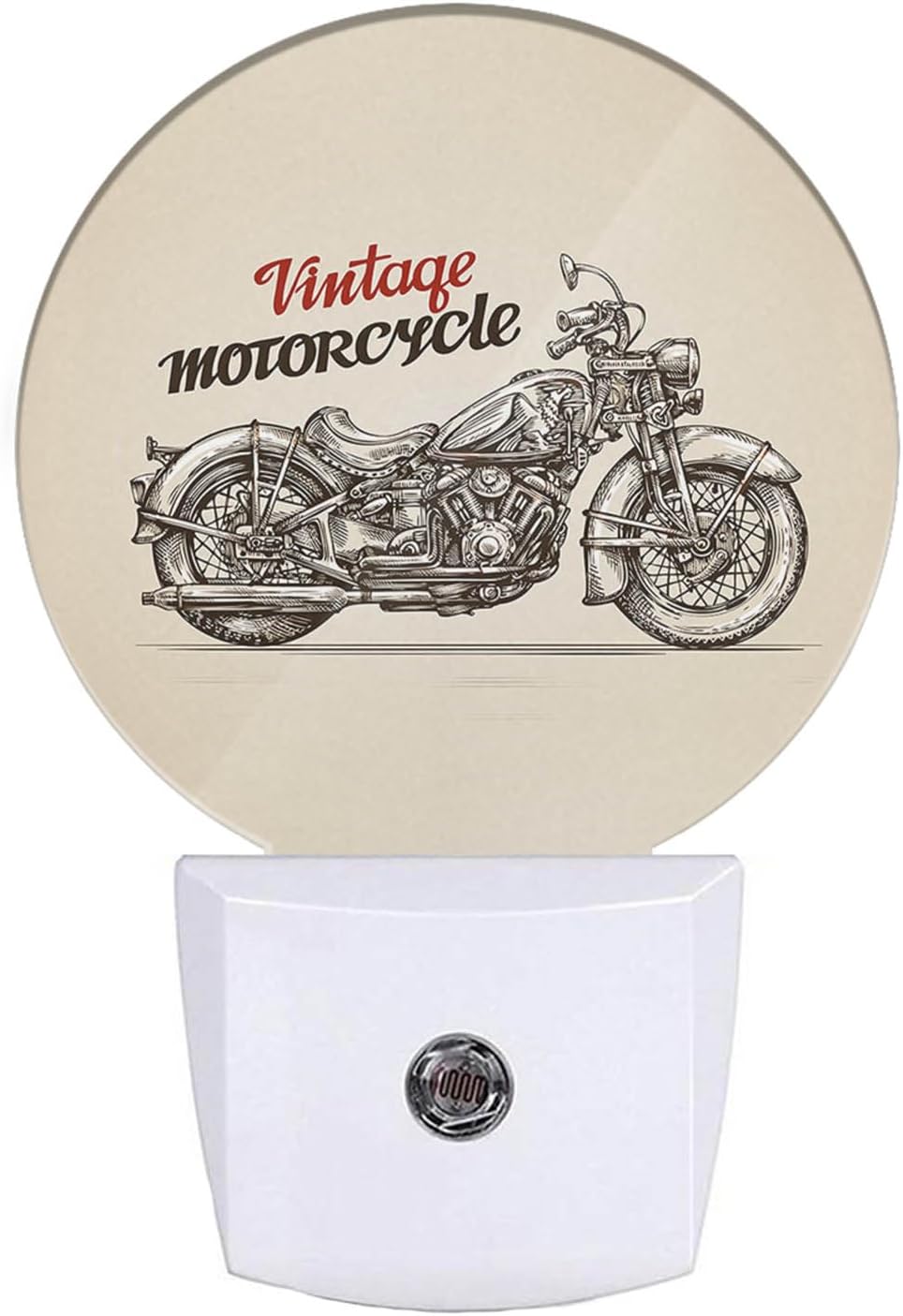 EKOBLA Motor Night Light Vintage Motorcycle Go Outside for Travel Night Lights Plug into Wall with Dusk to Dawn Sensor LED Plug-in Nightlights for Bedroom Bathroom Home Decor