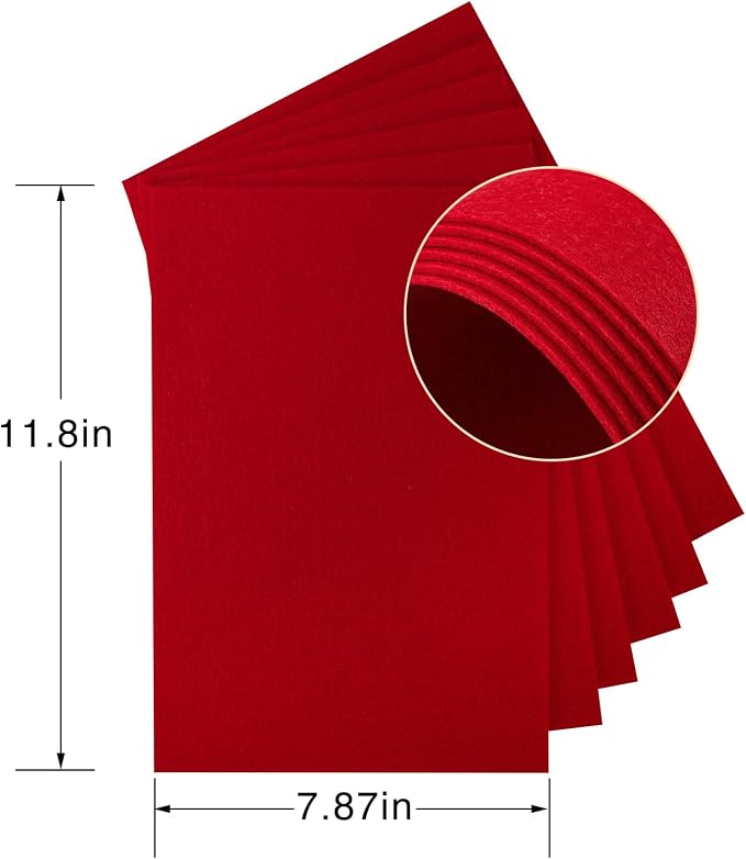 HaoFeiJH redFelt Fabric Sheets