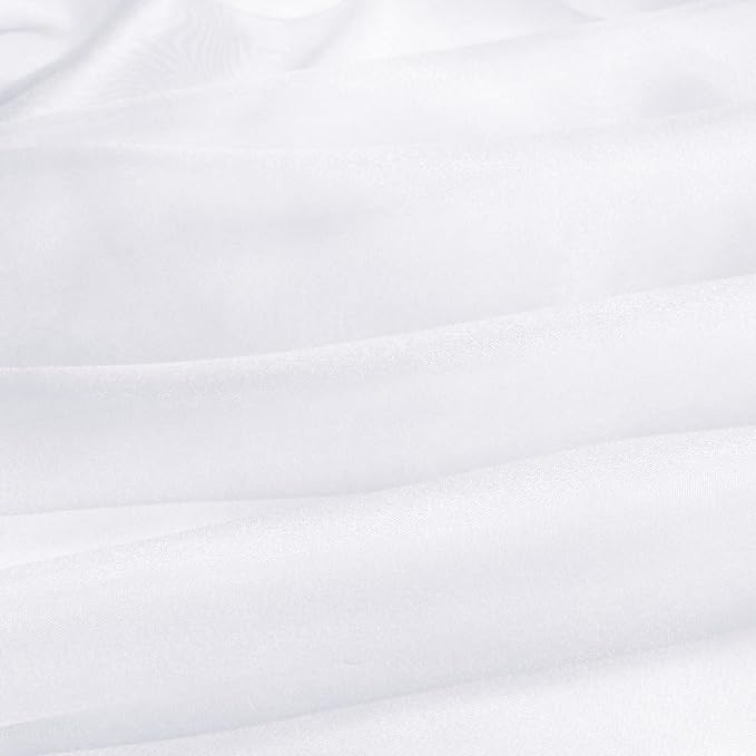 VACVELT White Sheer Organza Fabric by The Yard 60" Wide | Semi-Transparent