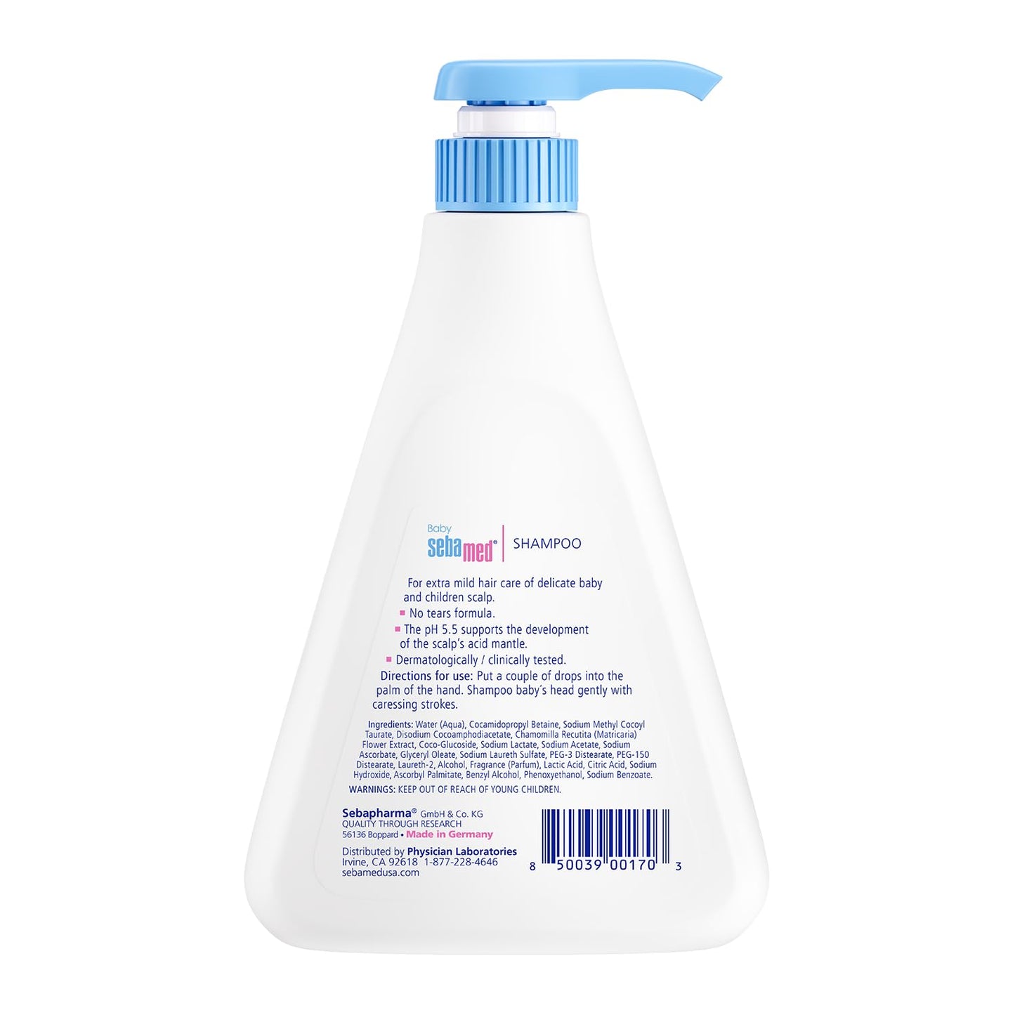 SEBAMED Children's Baby Shampoo Extra Mild Cleanser for Delicate Baby Hair and Scalp (500mL)