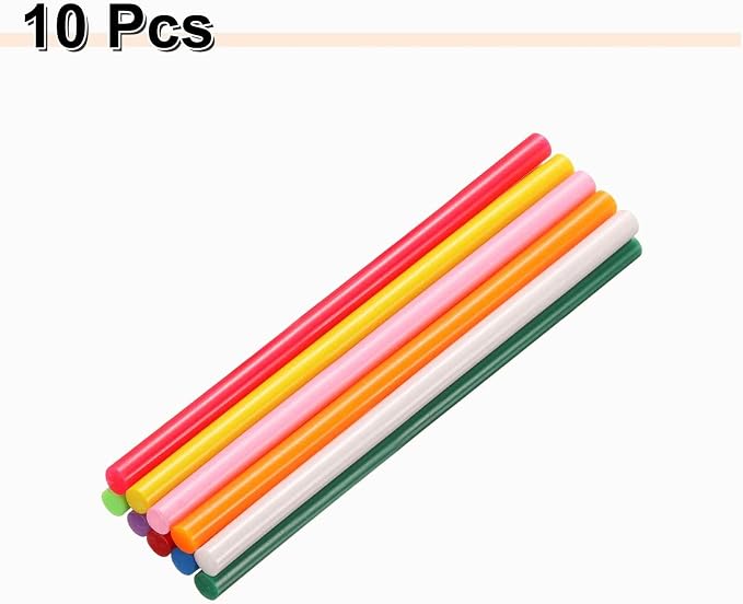 HARFINGTON 10pcs Hot Glue Sticks 0.28" Dia x 5.91" Long EVA Mini Hot Melt