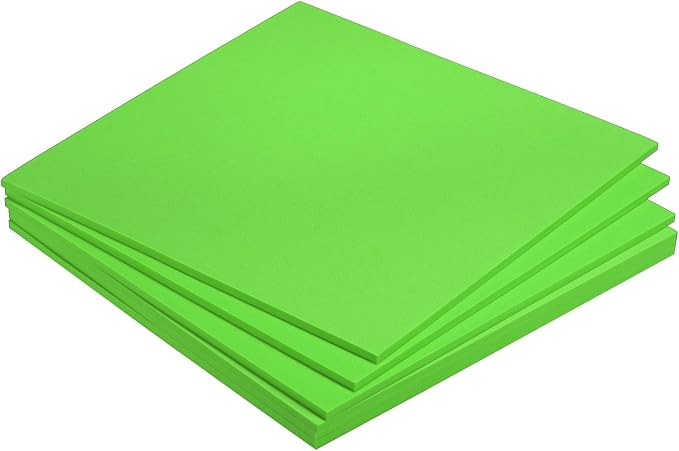 MECCANIXITY EVA Foam Sheets Green 9.8 Inch x 9.8 Inch 5mm Thick Crafts Foam