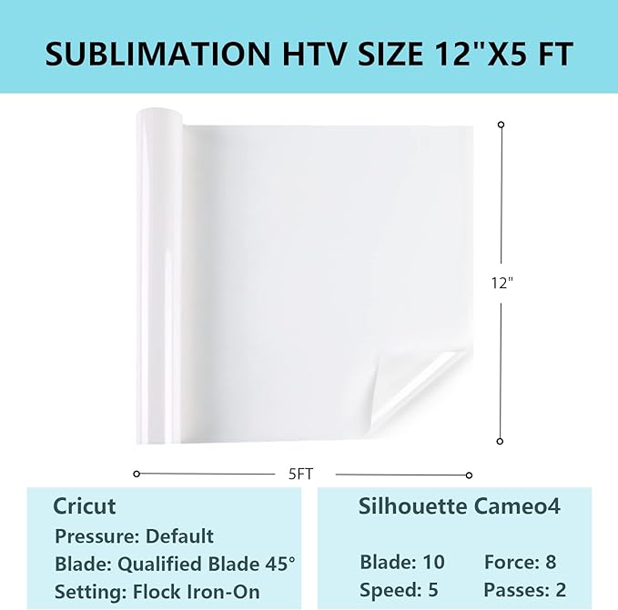 HTVRONT Sublimation HTV for Dark Fabric/Light Fabric