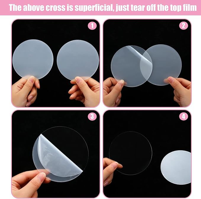 Jetec 30 Pcs 5 Inch Acrylic Circle Blanks Clear Disc Round Transparent Acrylic