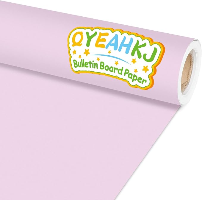 Qyeahkj Lavender Bulletin Board Paper Roll Light Purple Bulletin Board