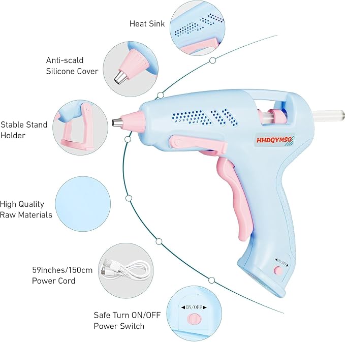 Cordless Hot Glue Gun, 20W Hot Glue Gun