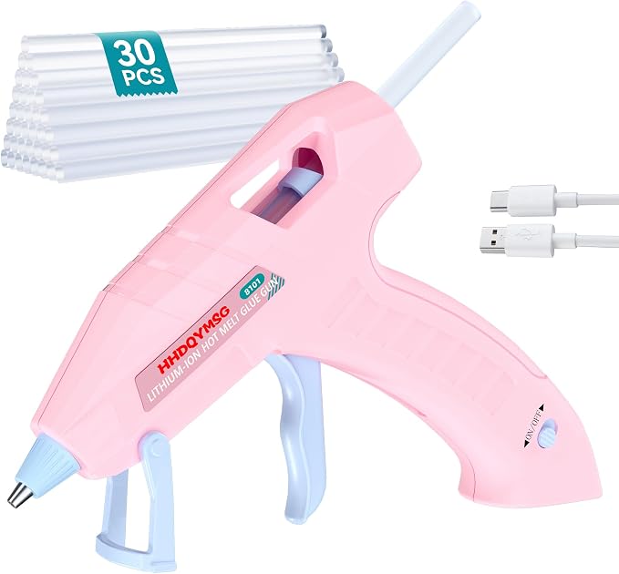 Cordless Hot Glue Gun, 20W Hot Glue Gun