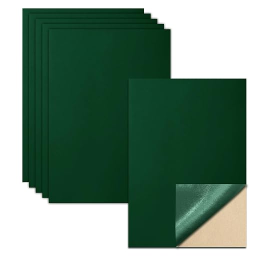 Biaungdo Self Adhesive Felt Sheets, Dark Green, 8 x 12 Inch | A4 Size, Felts