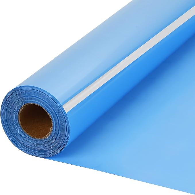HTVVETUR Sky Blue HTV Iron on Vinyl 12Inch by 35ft Heat Transfer Vinyl