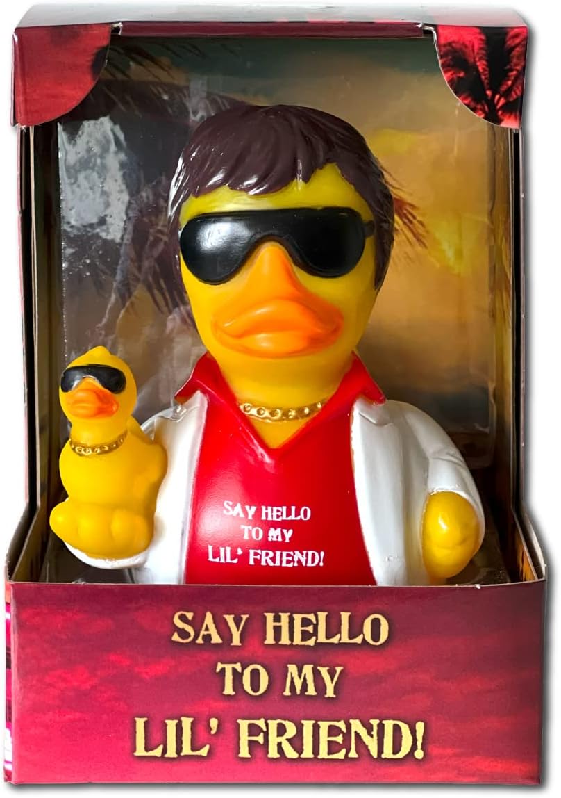 CelebriDucks - Say Hello to My Lil' Friend - Floating Rubber Ducks - Collectible Bath Toy Gift for Kids & Adults of All Ages