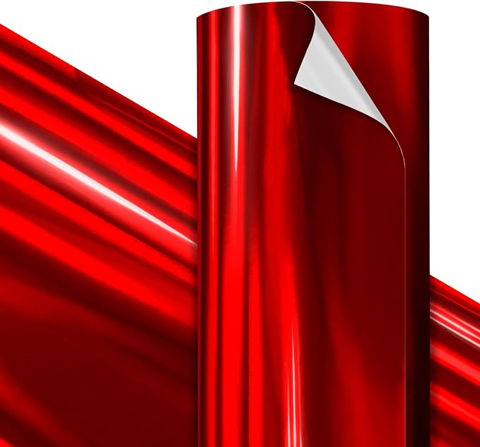 VViViD Premium Holographic Chrome Red Craft Vinyl Roll 1ft x 5ft – Bubble-Free