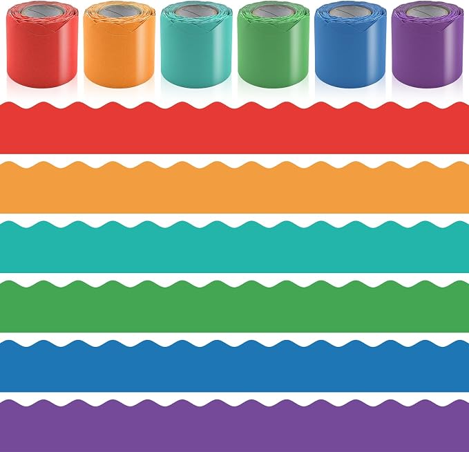 6 Rolls 196.8 Ft Bulletin Board Borders