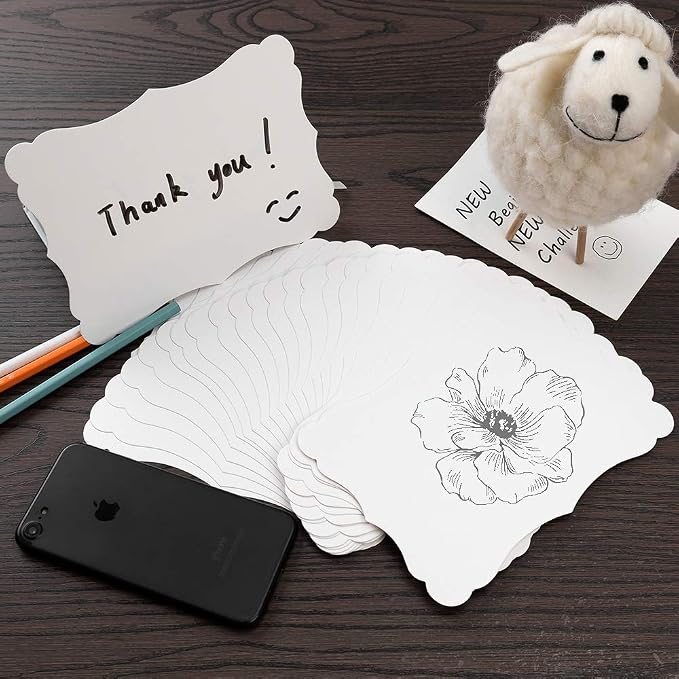 50 Pack Blank Kraft Greeting Cards, 5x7IN | Thick Cardstock Paper,