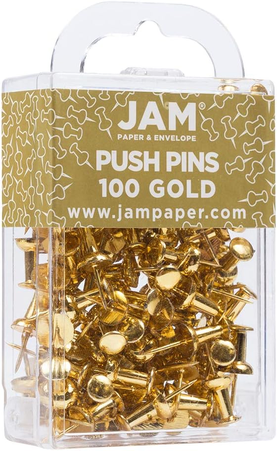 JAM PAPER Colorful Push Pins