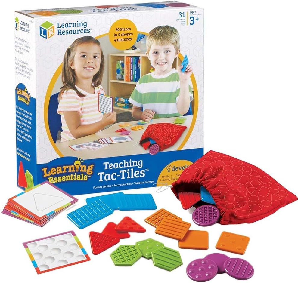 Learning Resources Teaching Tac-Tiles, Hands-on Learning, Ages 3+