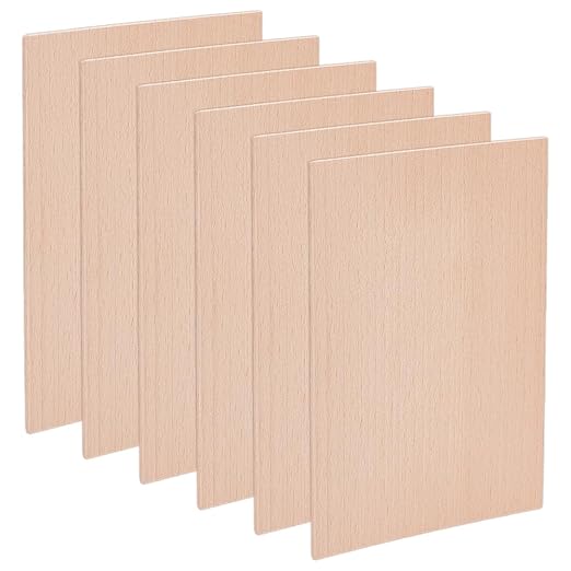 OLYCRAFT 6Pcs 6x4.1 Inch Balsa Wood Sheets 2.5mm Thickness Unfinished Beech