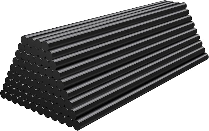 72 Pack Black Hot Glue Sticks Bulk, 0.27" Dia x 8" Long Black Glue Sticks