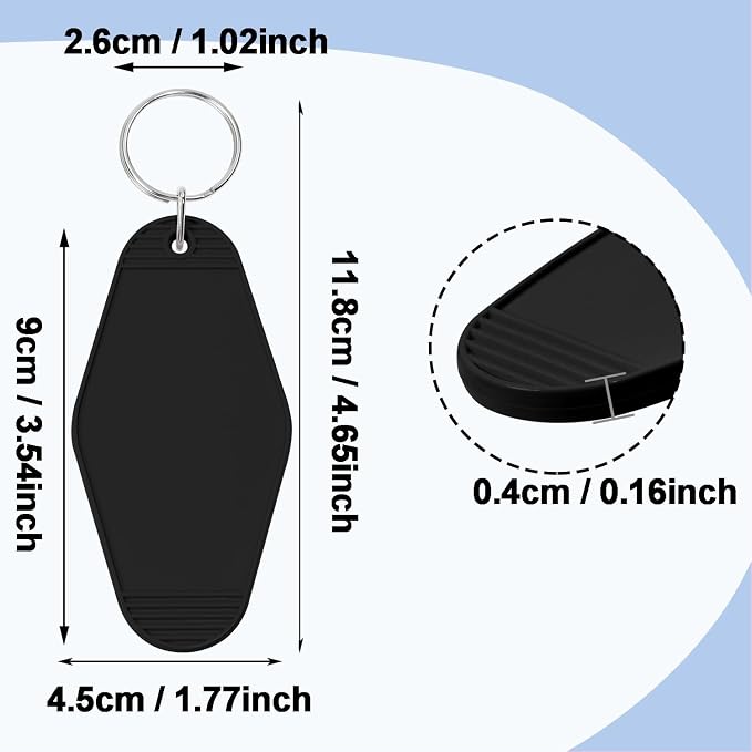 8PCS Motel Keychain Blank Hotel Key Tags Holder