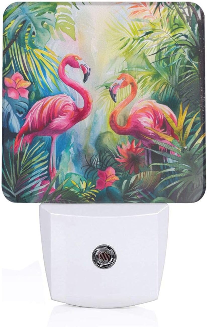 Led Night Light, Flamingo Decorative Plug in Nightlights,with Smart Auto Dusk to Dawn Night Light for Bedroom, Kitchen, Nursery, Bathroom
