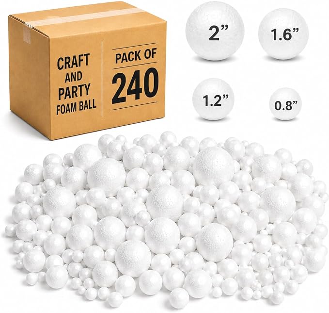 Evershine 240 Pack Craft Foam Ball