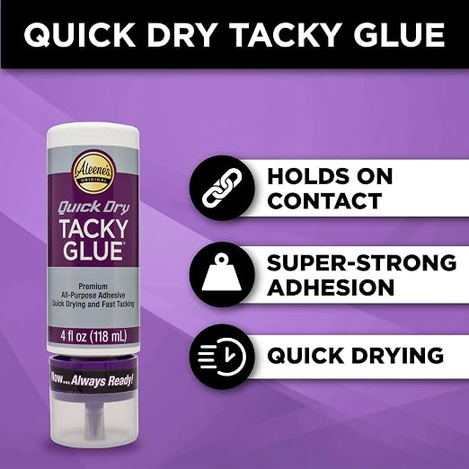 Aleene's Quick Dry Tacky Glue for Crafts in Always Ready Bottle, Dries Extra