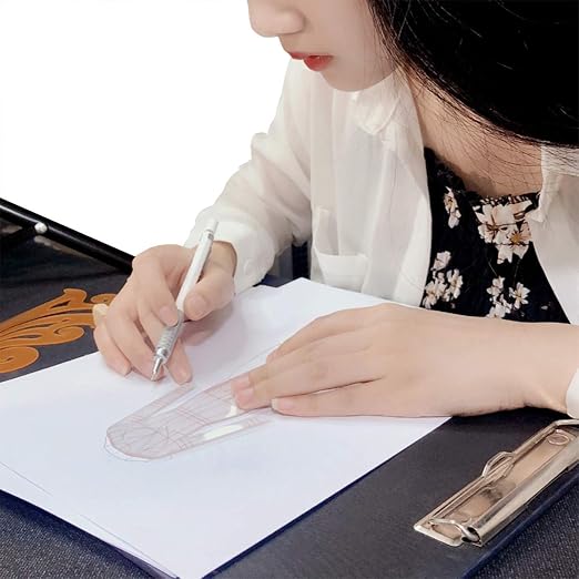 EXTCCT Fashion Drawing Template Ruler Set, Woman Sewing Humanoid Patterns Design