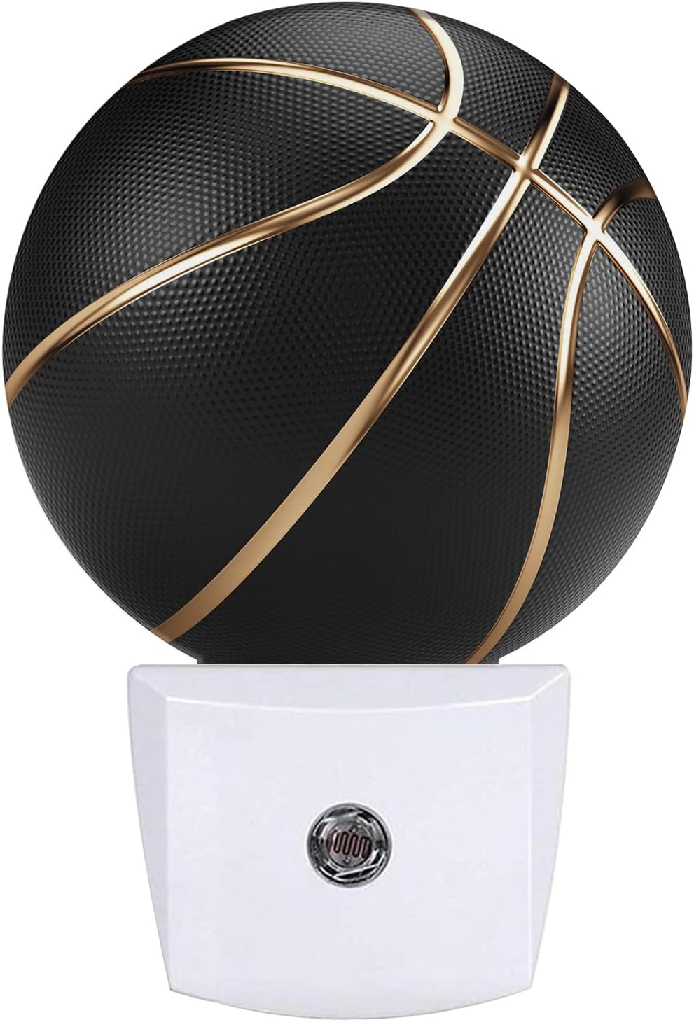 Basketball Night Light Sport Ball Night Lights LED Lamp Round Plug into Wall Nightlight with Dusk to Dawn Sensor Home Hallway Stairway Kitchen Decor