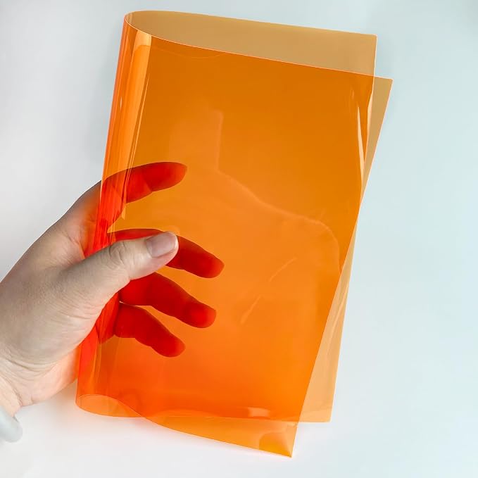 Transparent PVC Faux Leather Sheets, Glossy Waterproof Clear Vinyl Fabric