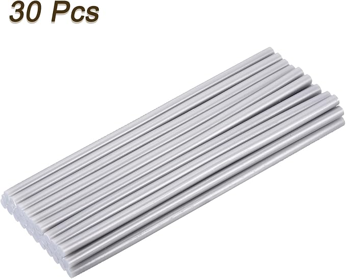 uxcell 30pcs Full Size Hot Glue Gun Sticks 8-inch x 0.27-inch High Sticky Small