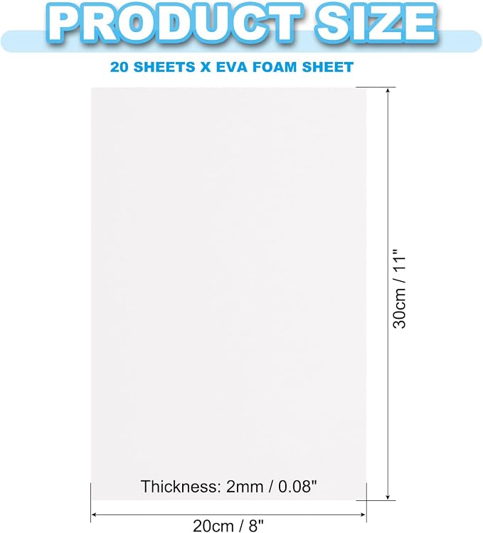 PATIKIL 20 Pack EVA Foam Sheets