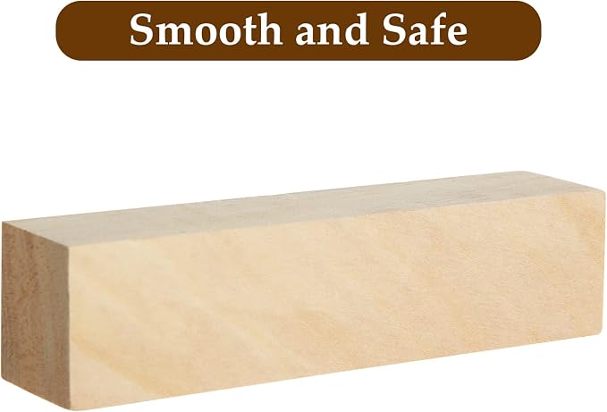 CYEAH 40 Pcs Basswood Carving Blocks, 4” x 1” x 1” Wood Blocks