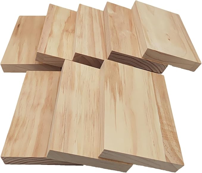 8PCS Rectangle Wood Boards Unfinished Wood Blocks