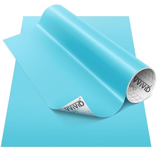 VViViD DECO65 Matte Pastel Geyser Blue Permanent Adhesive Craft Vinyl