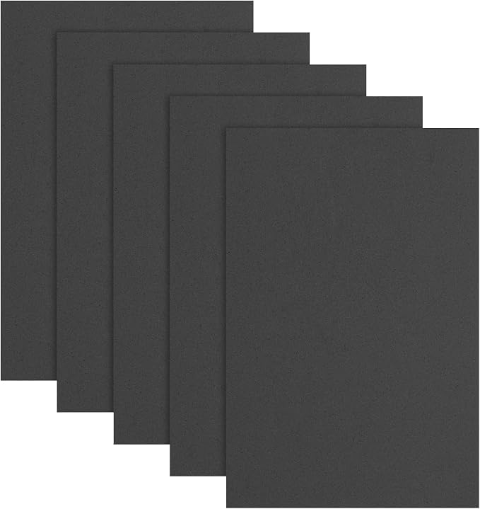 uxcell 5 Pcs Black EVA A4 Foam Sheets Crafts, 12 x 8 Inch Foam Paper