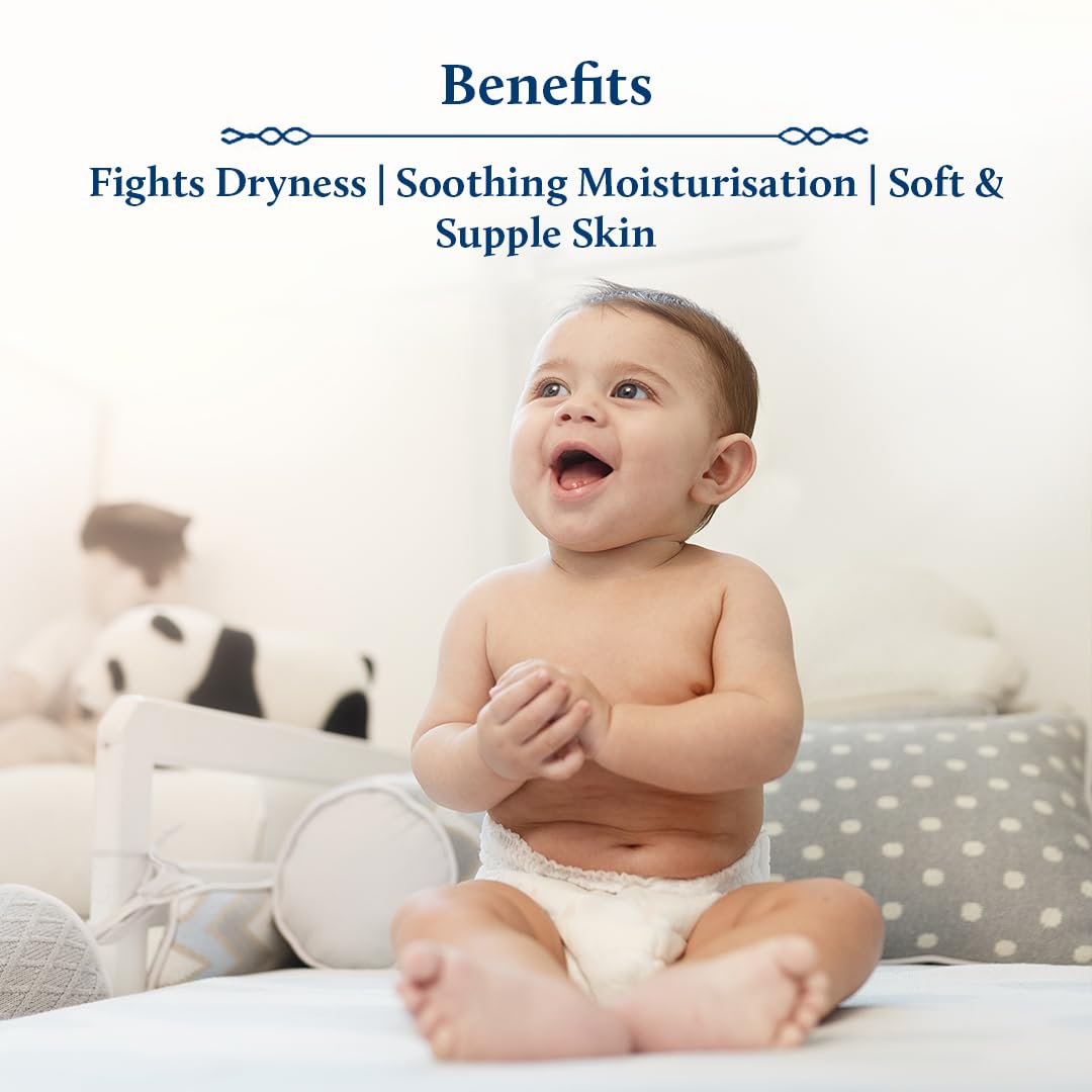Blue Nectar Baby Lotion with Nourishing Organic Ghee, Body Butters and Ayurvedic Baby Oils Baby skincare | Infant Body lotion | Gentle moisturizer for Kids (12 Herbs,6.76 FlOz)