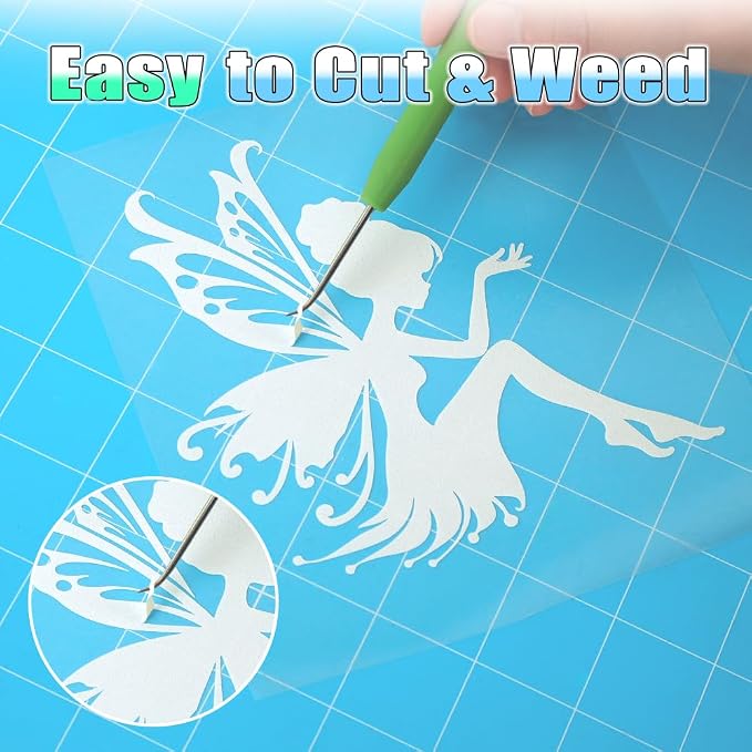HTVVETUR Glow in The Dark HTV Heat Transfer Vinyl Roll 12 Inch by 10 Feet Iron