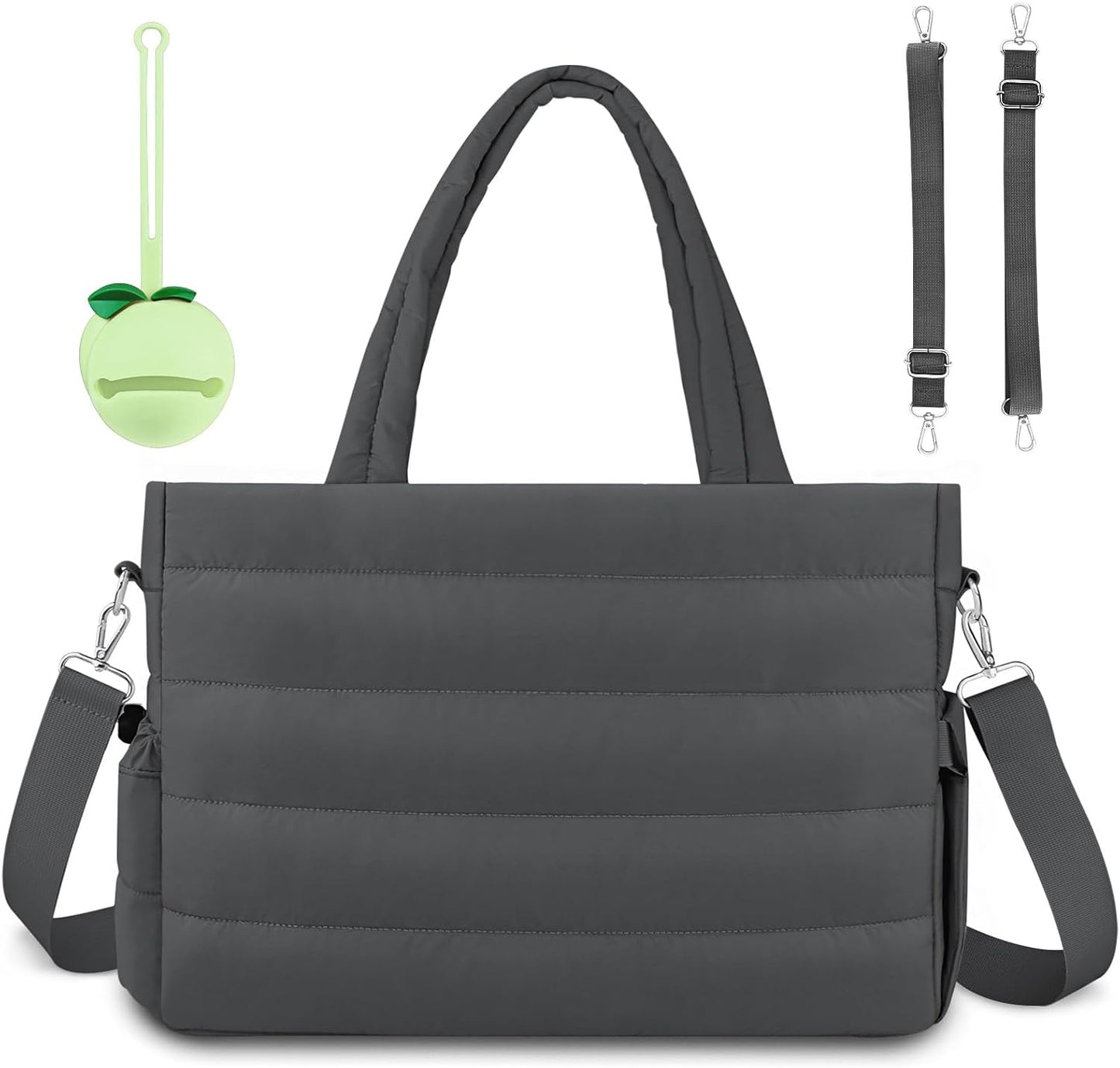 Diaper Bag Tote, Baby Diaper Tote Bags Crossbody Hospital Bag Travel Large Mommy Bag, with Silicone Pacifier Case