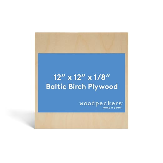 3 mm Baltic Birch Plywood 1/8 x 12 x 12 Inch, B/BB Grade Craft Wood, Stronger