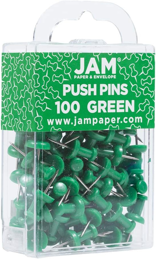 JAM PAPER Colorful Push Pins