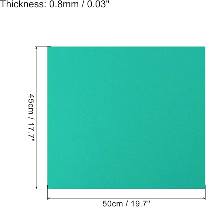 MECCANIXITY EVA Foam Sheets Dark Green 19.7 Inch x 17.7 Inch 0.8mm Thick Crafts