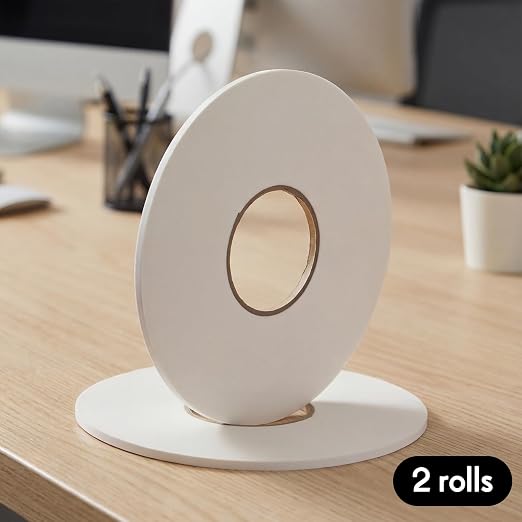 Tatuo 2 Rolls Double Sided Foam Tape PE Foam Tape Sponge Soft Mounting Adhesive