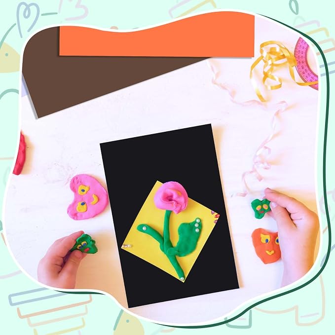 Feifeiya 48 Pack Glitter Foam Sheets Craft, 8 x 12 Inch Assorted Colors