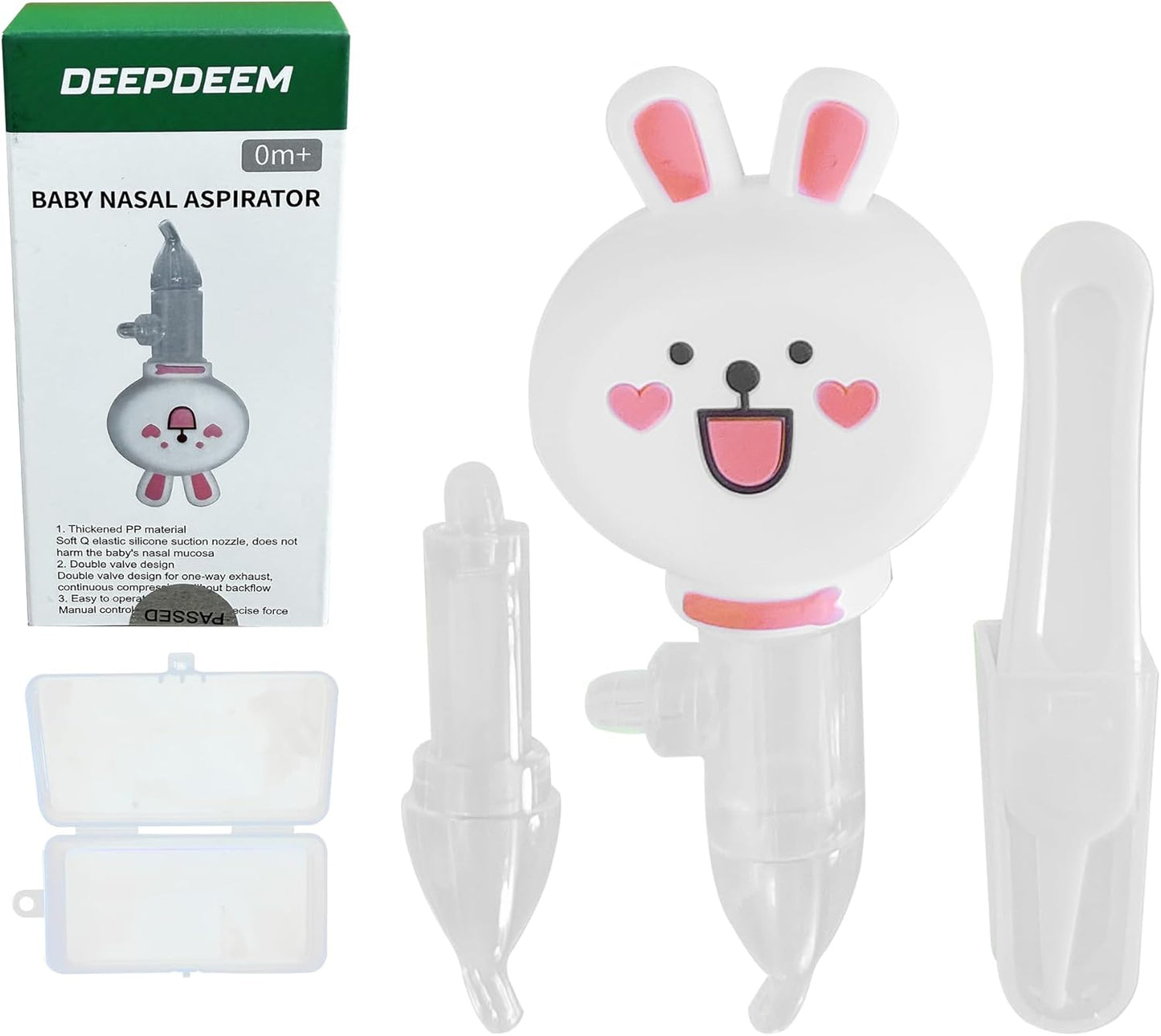 Deepdeem Silicone Nasal Aspirator for Babies and Adults - Reusable Suction Ball for Easy Cleaning and Long-Lasting Twisting Squeeze removes Mucus and Earwax
