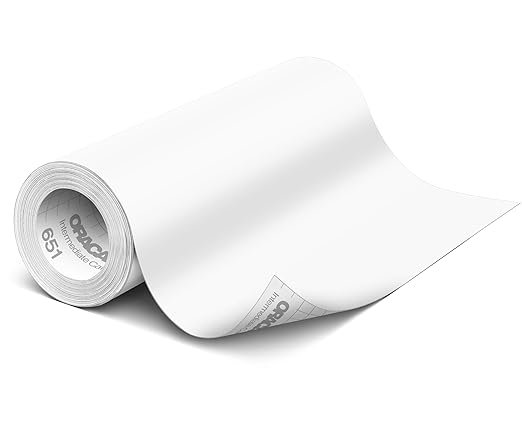 ORACAL 651 Matte White Vinyl Durable Roll Easy to Weed Permanent Adhesive Craft