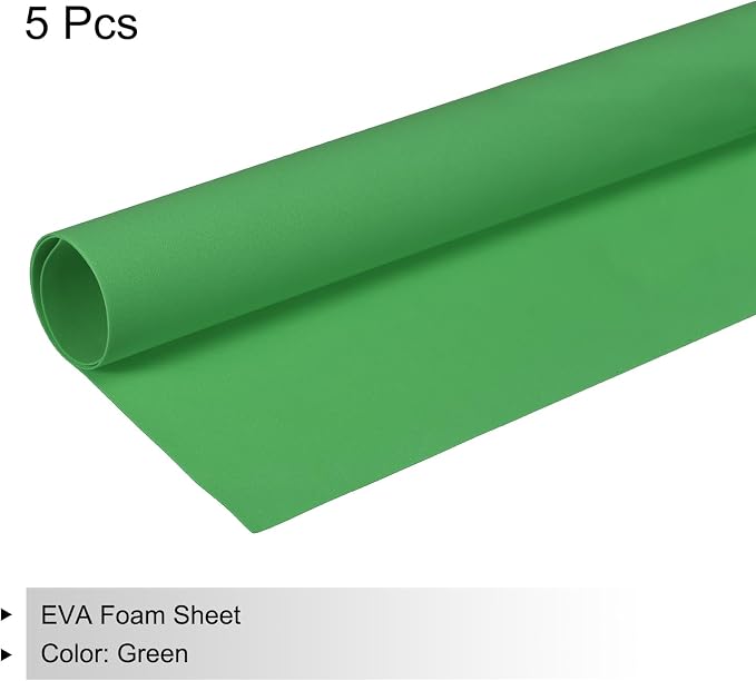 MECCANIXITY EVA Foam Sheets Deep Green 19.7 Inch x 19.7 Inch 1mm Thick Crafts