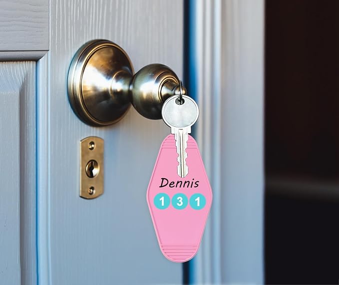 8PCS Motel Keychain Blank Hotel Key Tags Holder