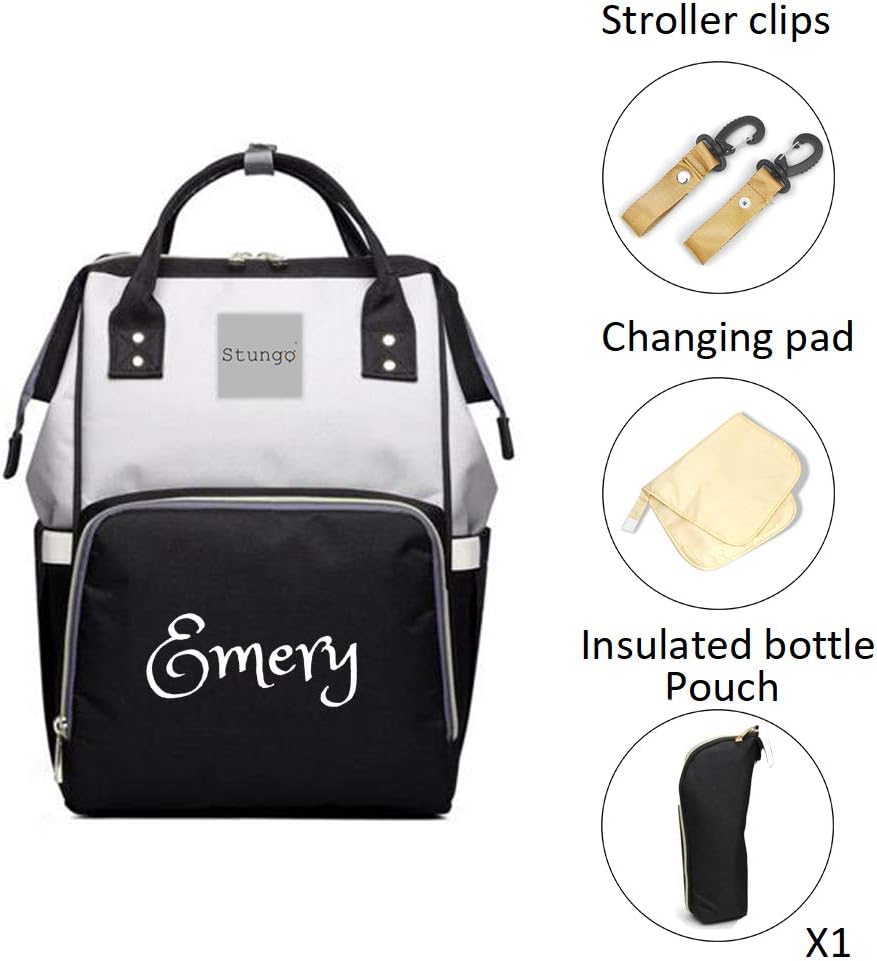PERSONALIZED Large Diaper Bag Knapsack Custom Diaper bag Monogram Backpack