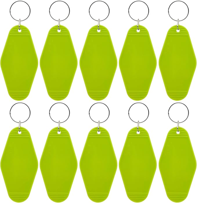 10pcs Blank Hotel Keychains Bulk Vintage Motel Keychain Vinyl HTV printing
