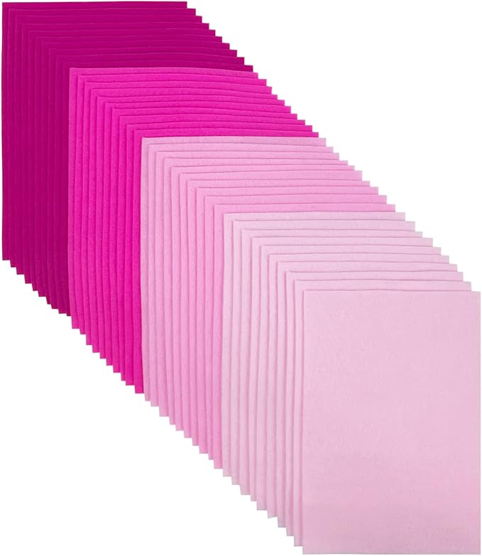 Jtnohx Soft Felt Sheets, 8x12 inches Assorted Craft Felt Fabric, 1.4mm Thick