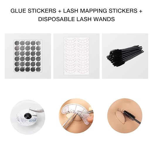 LASHVIEW Lash Extension Kit, Eyelash Extension Kit, Professional Eyelash